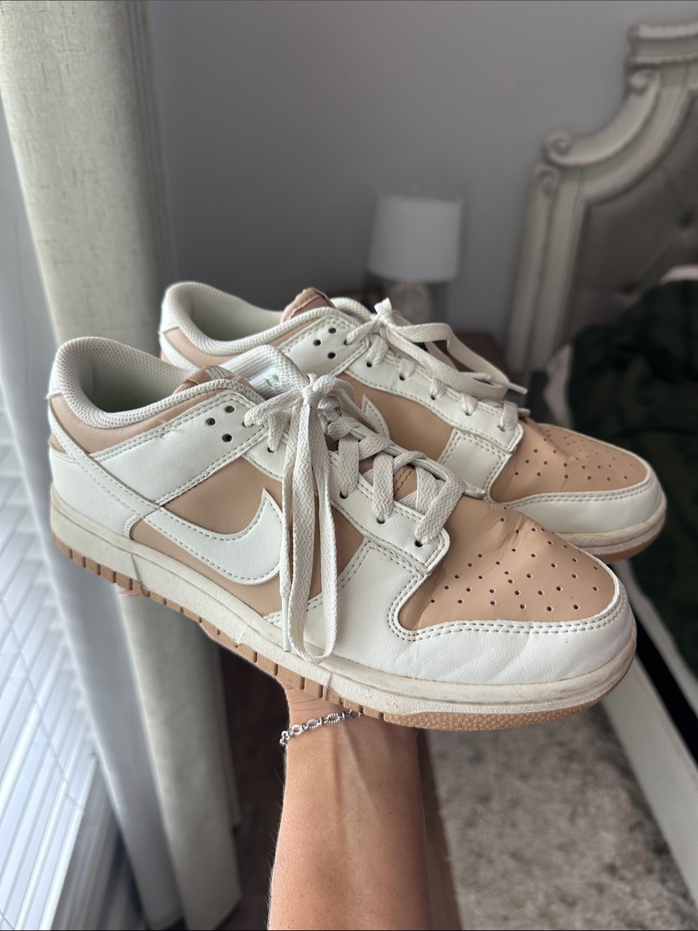 Nike Dunks Women’s Low-Top Sneakers in Cream and Tan